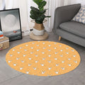 Little Corgi Pattern Print Round Rug