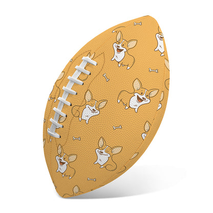 Little Corgi Pattern Print Rugby Ball