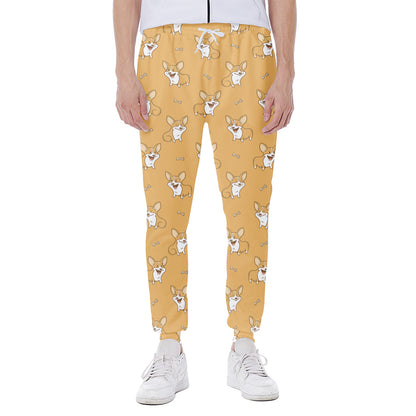 Little Corgi Pattern Print Scuba Joggers