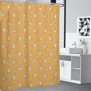 Little Corgi Pattern Print Shower Curtain