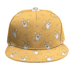Little Corgi Pattern Print Snapback Cap