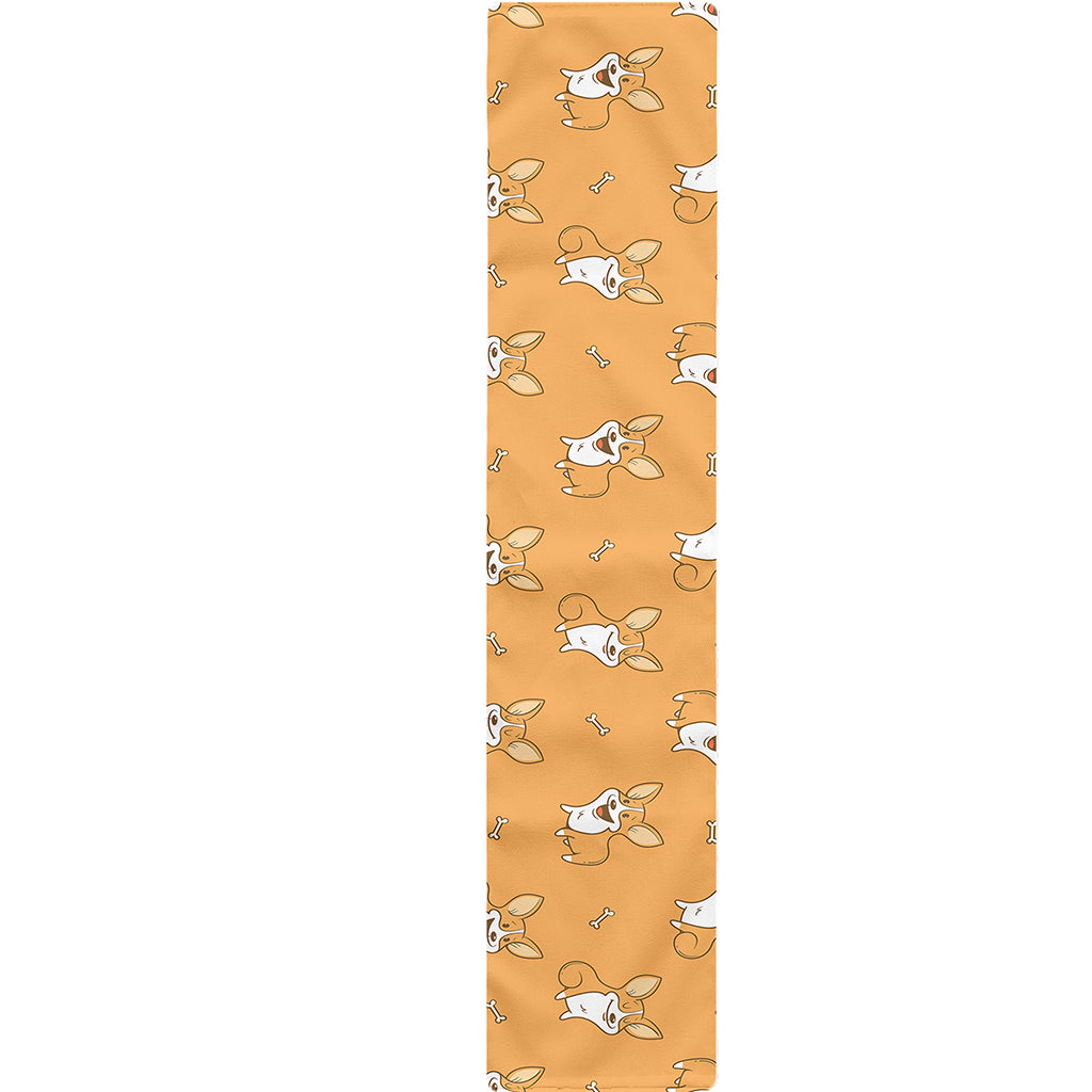 Little Corgi Pattern Print Table Runner