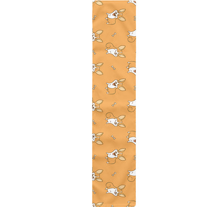 Little Corgi Pattern Print Table Runner