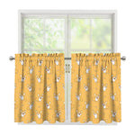 Little Corgi Pattern Print Tier Curtains