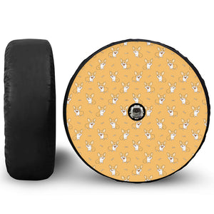 Little Corgi Pattern Print Tire Cover With Camera Hole