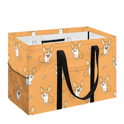 Little Corgi Pattern Print Utility Tote Bag