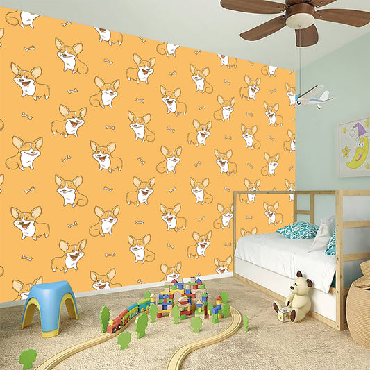 Little Corgi Pattern Print Wall Sticker