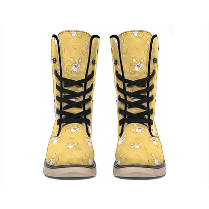 Little Corgi Pattern Print Winter Boots