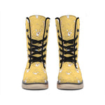 Little Corgi Pattern Print Winter Boots