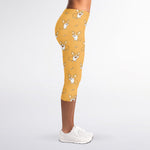Little Corgi Pattern Print Women's Capri Leggings