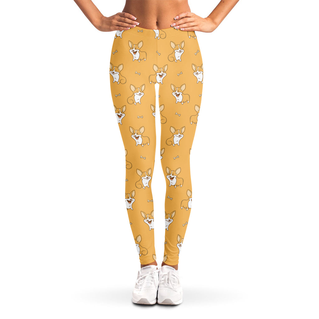 Little Corgi Pattern Print Women's Leggings