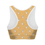 Little Corgi Pattern Print Women's Sports Bra