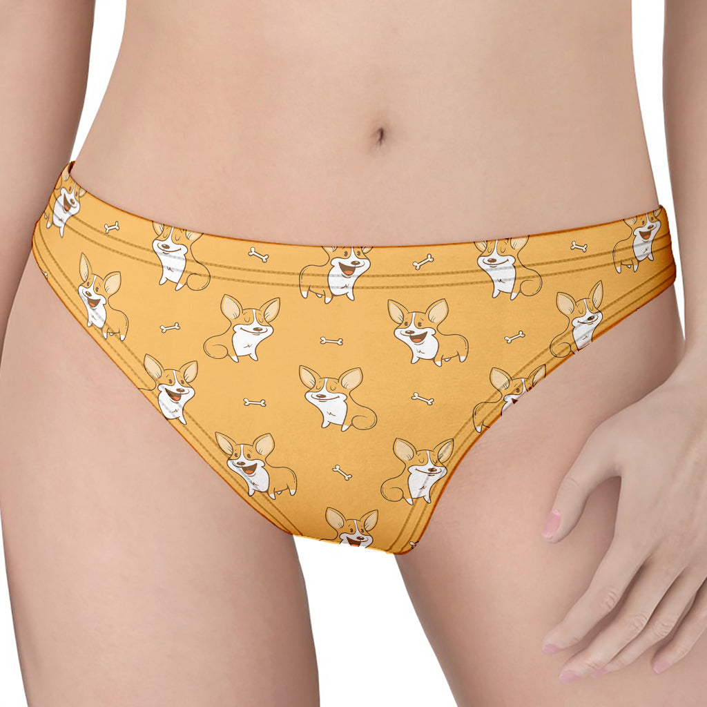 Little Corgi Pattern Print Women's Thong