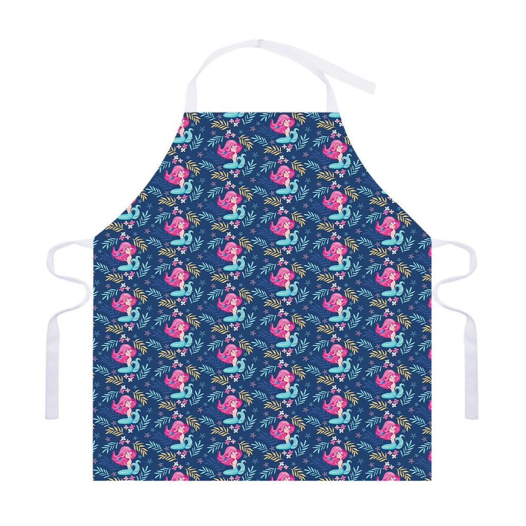 Little Cute Mermaid Pattern Print Adjustable Apron