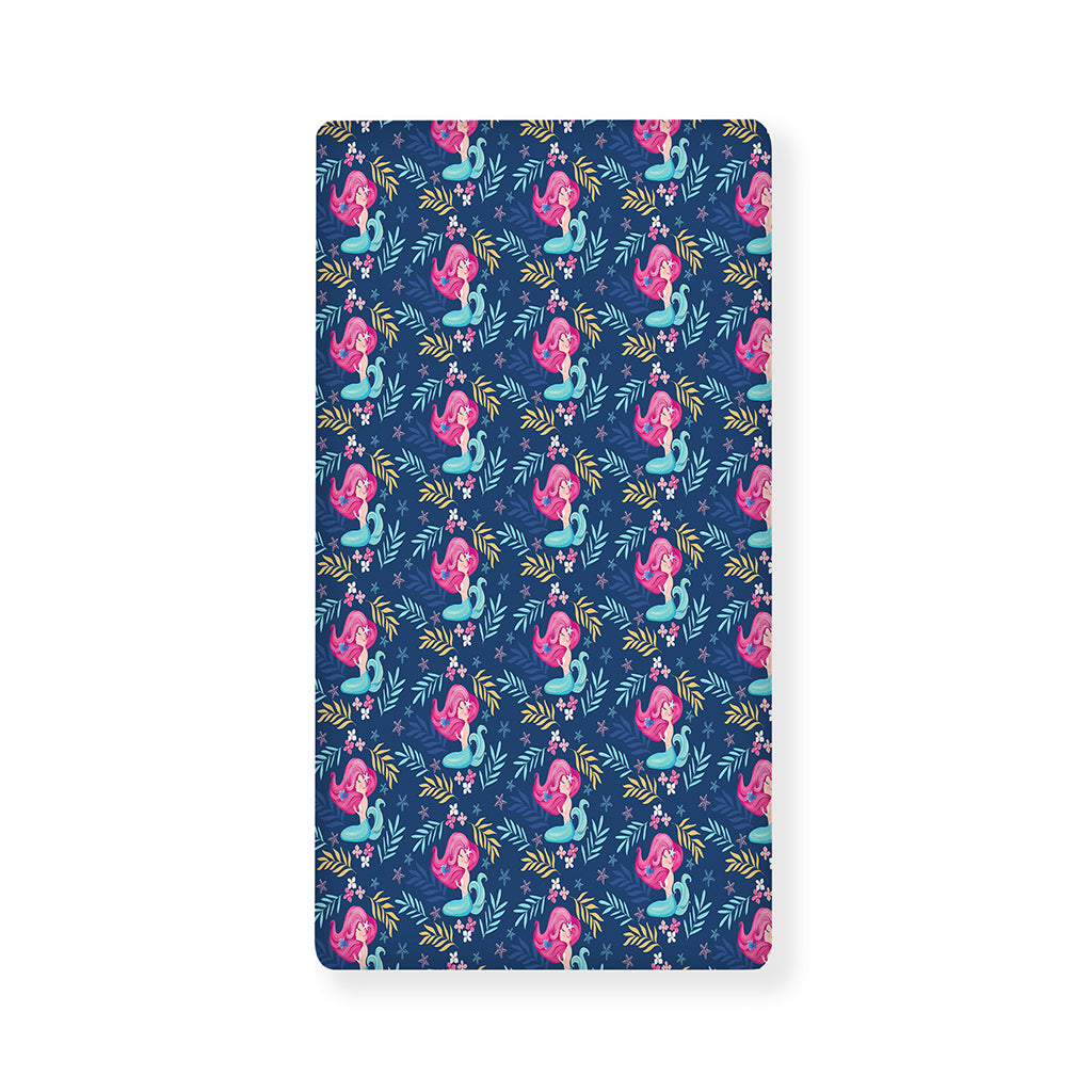 Little Cute Mermaid Pattern Print Baby Crib Sheet