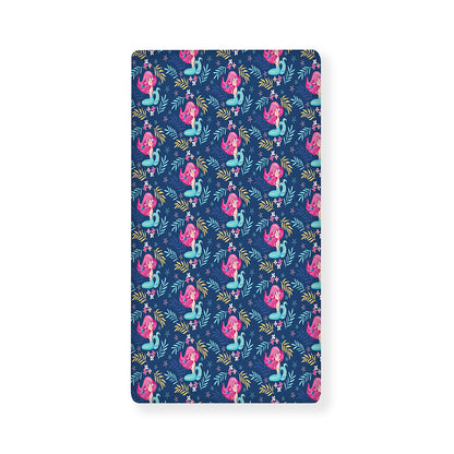 Little Cute Mermaid Pattern Print Baby Crib Sheet