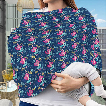 Little Cute Mermaid Pattern Print Baby Seat Cover