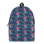 Little Cute Mermaid Pattern Print Backpack