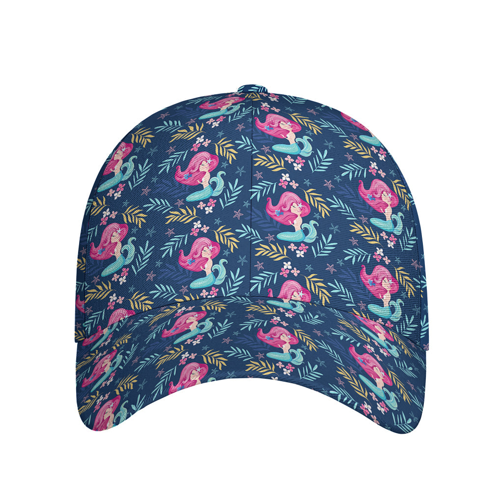 Little Cute Mermaid Pattern Print Baseball Cap