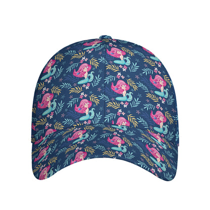 Little Cute Mermaid Pattern Print Baseball Cap