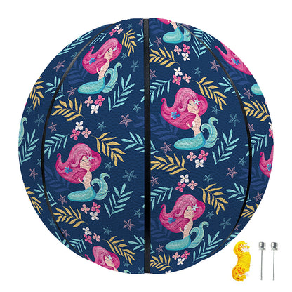 Little Cute Mermaid Pattern Print Basketball