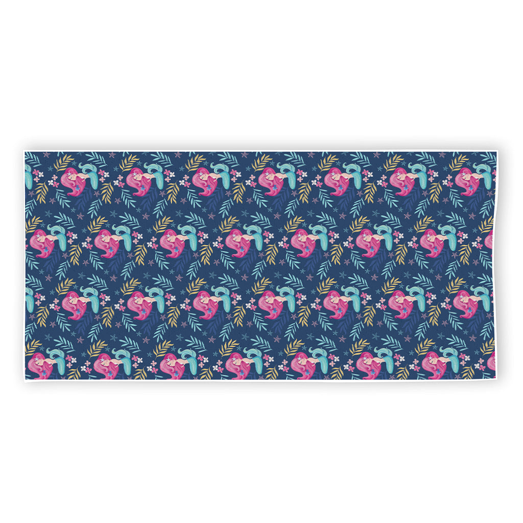 Little Cute Mermaid Pattern Print Beach Towel