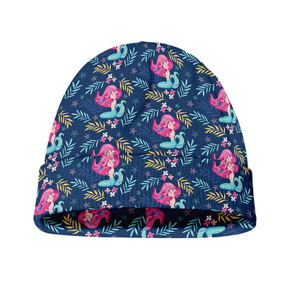 Little Cute Mermaid Pattern Print Beanie