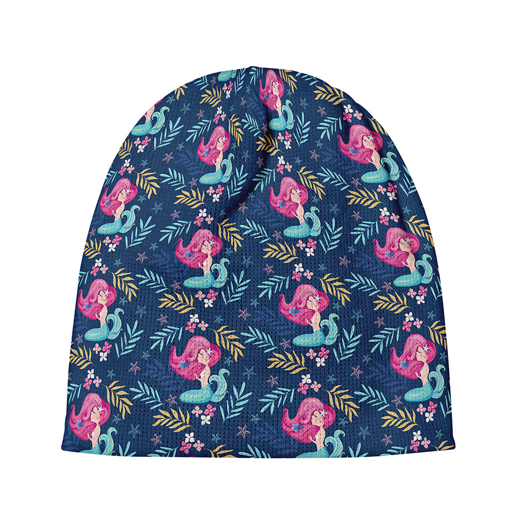 Little Cute Mermaid Pattern Print Beanie