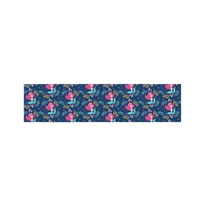 Little Cute Mermaid Pattern Print Bed Runner