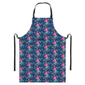 Little Cute Mermaid Pattern Print Bib Apron With Pocket