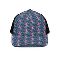 Little Cute Mermaid Pattern Print Black Mesh Trucker Hat