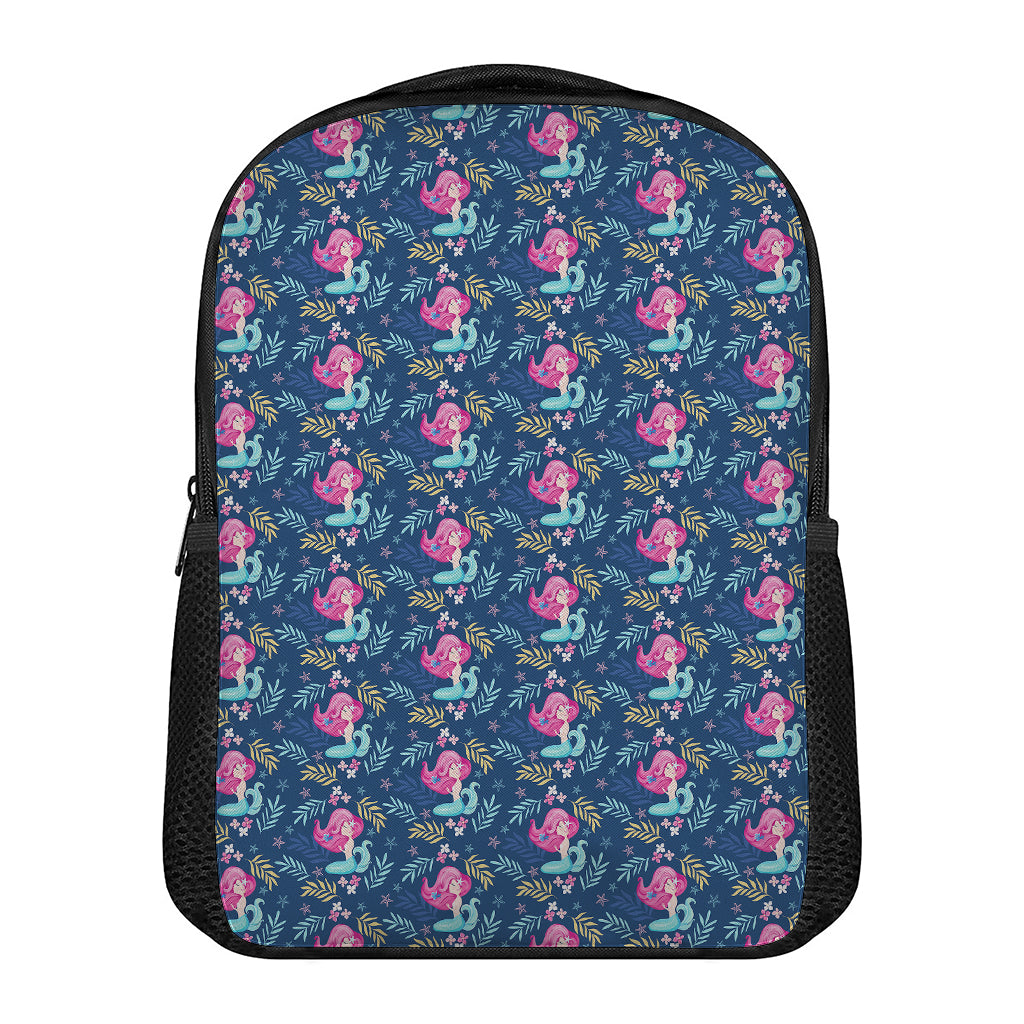 Little Cute Mermaid Pattern Print Casual Backpack