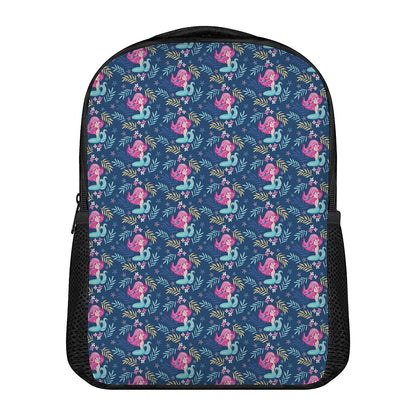 Little Cute Mermaid Pattern Print Casual Backpack