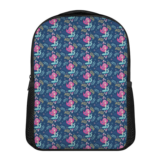 Little Cute Mermaid Pattern Print Casual Backpack