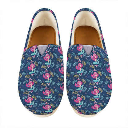 Little Cute Mermaid Pattern Print Casual Shoes