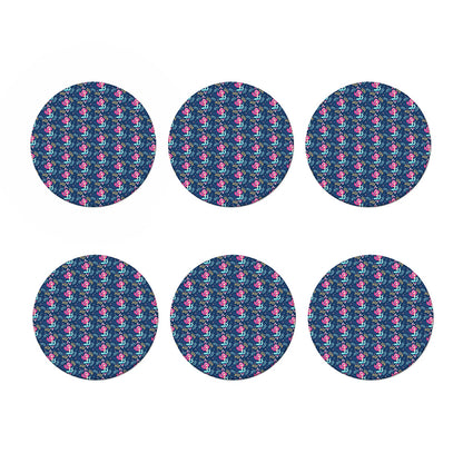 Little Cute Mermaid Pattern Print Coaster Set