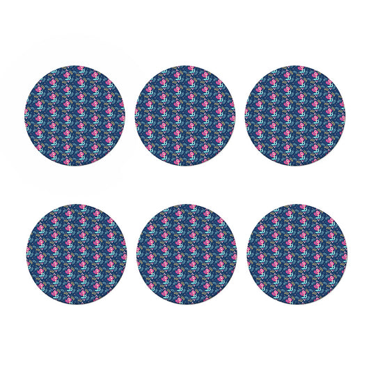 Little Cute Mermaid Pattern Print Coaster Set