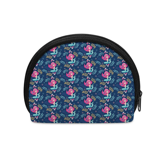 Little Cute Mermaid Pattern Print Coin Purse