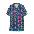 Little Cute Mermaid Pattern Print Cotton Hawaiian Shirt