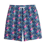Little Cute Mermaid Pattern Print Cotton Shorts