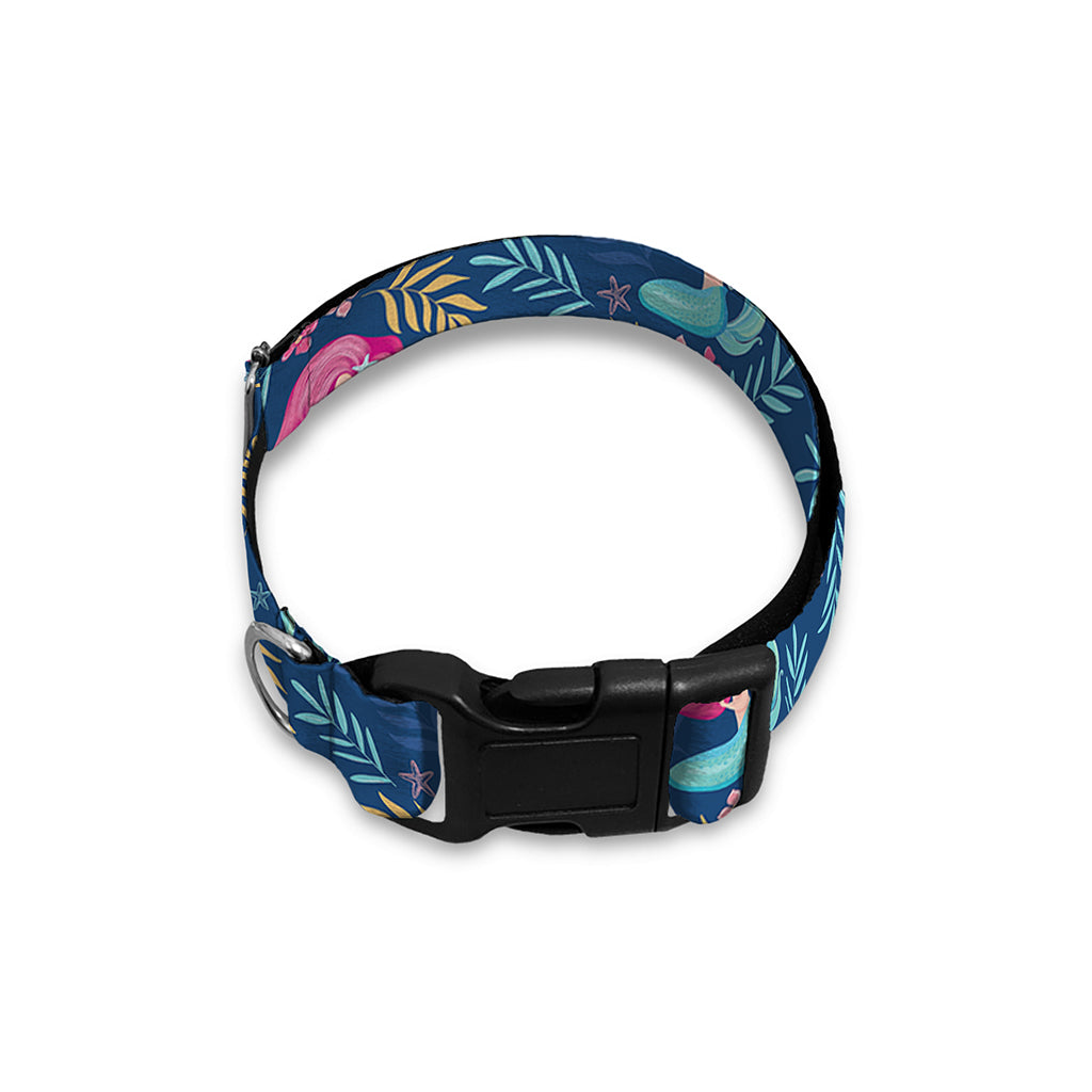 Little Cute Mermaid Pattern Print Dog Collar