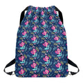 Little Cute Mermaid Pattern Print Drawstring Backpack