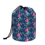 Little Cute Mermaid Pattern Print Drawstring Makeup Bag
