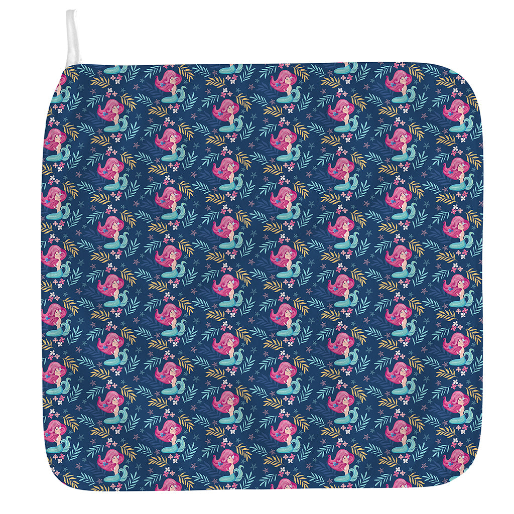 Little Cute Mermaid Pattern Print Hand Towel