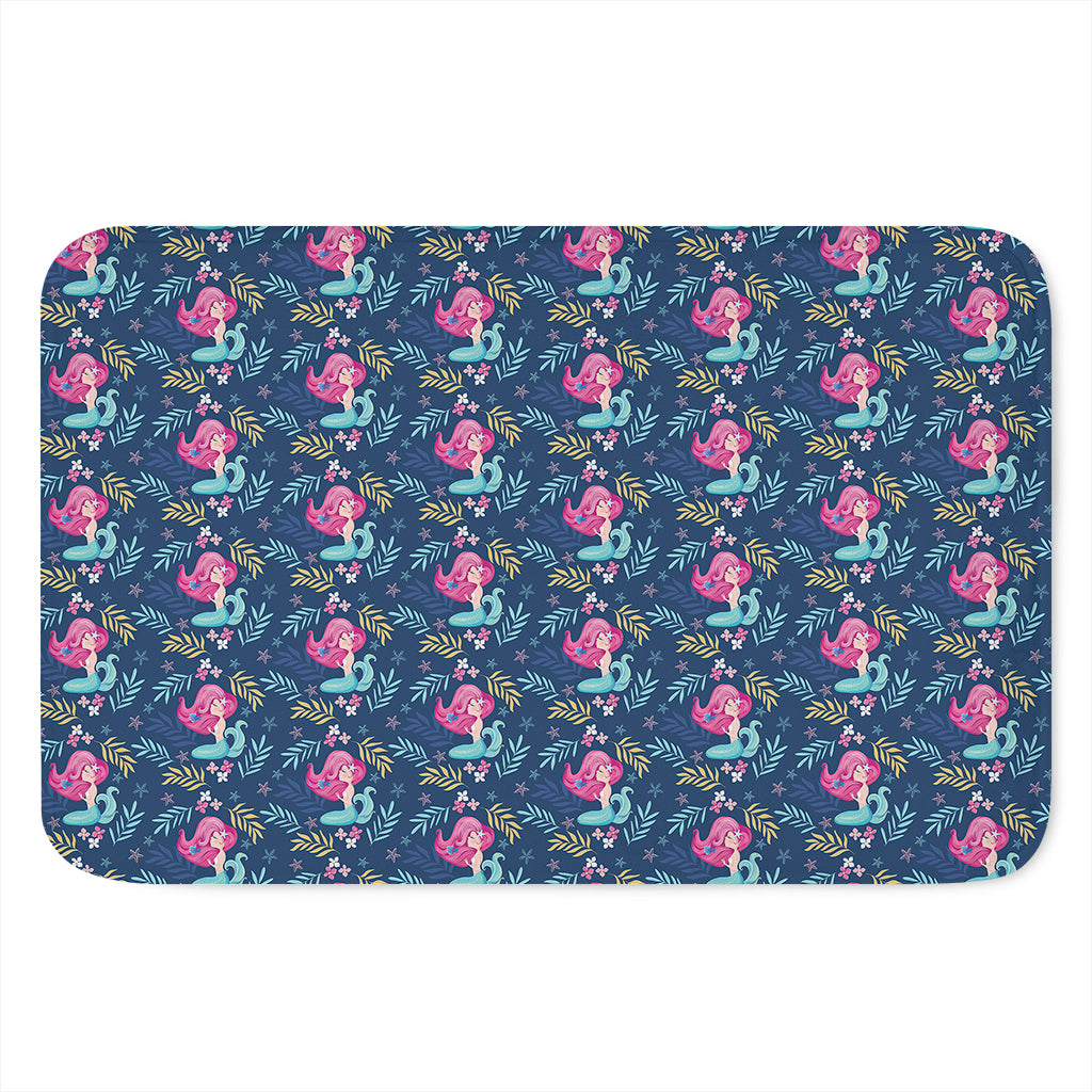 Little Cute Mermaid Pattern Print Indoor Door Mat