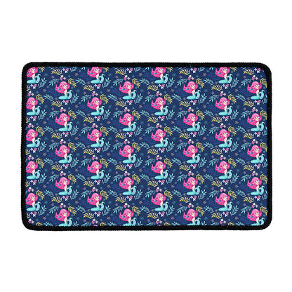 Little Cute Mermaid Pattern Print Kitchen Mat