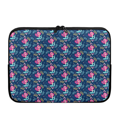 Little Cute Mermaid Pattern Print Laptop Sleeve