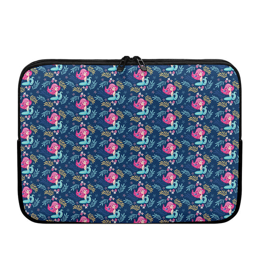 Little Cute Mermaid Pattern Print Laptop Sleeve