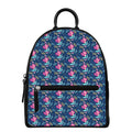 Little Cute Mermaid Pattern Print Leather Backpack