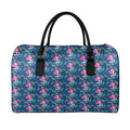 Little Cute Mermaid Pattern Print Leather Duffel Bag